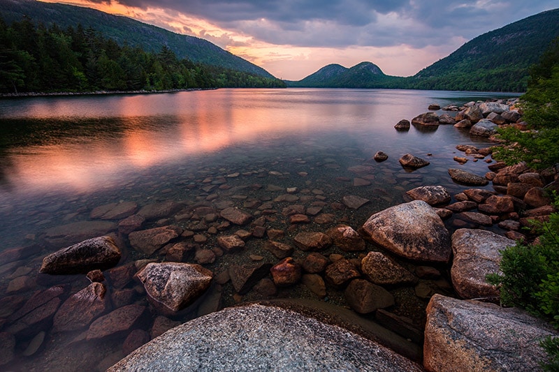 Jordan Pond sunset